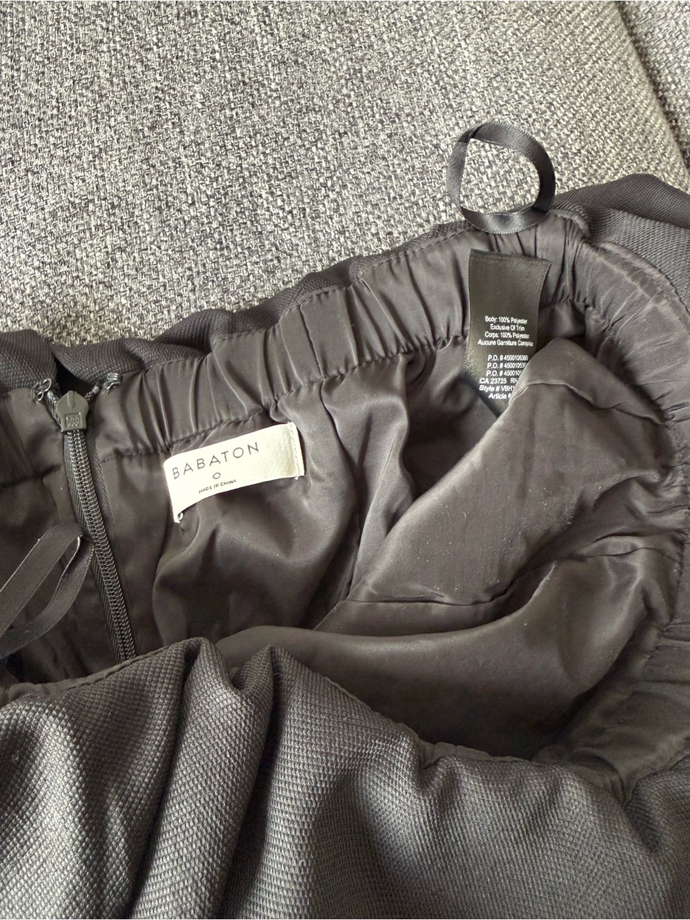 Aritzia Babaton Strapless Black Wide Leg Jumpsuit with Waist Tie - Picture 4 of 4
